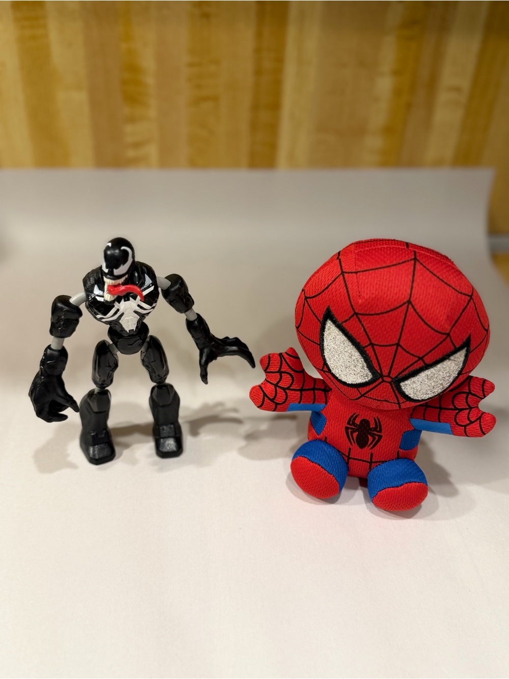 Spider man and venom toy